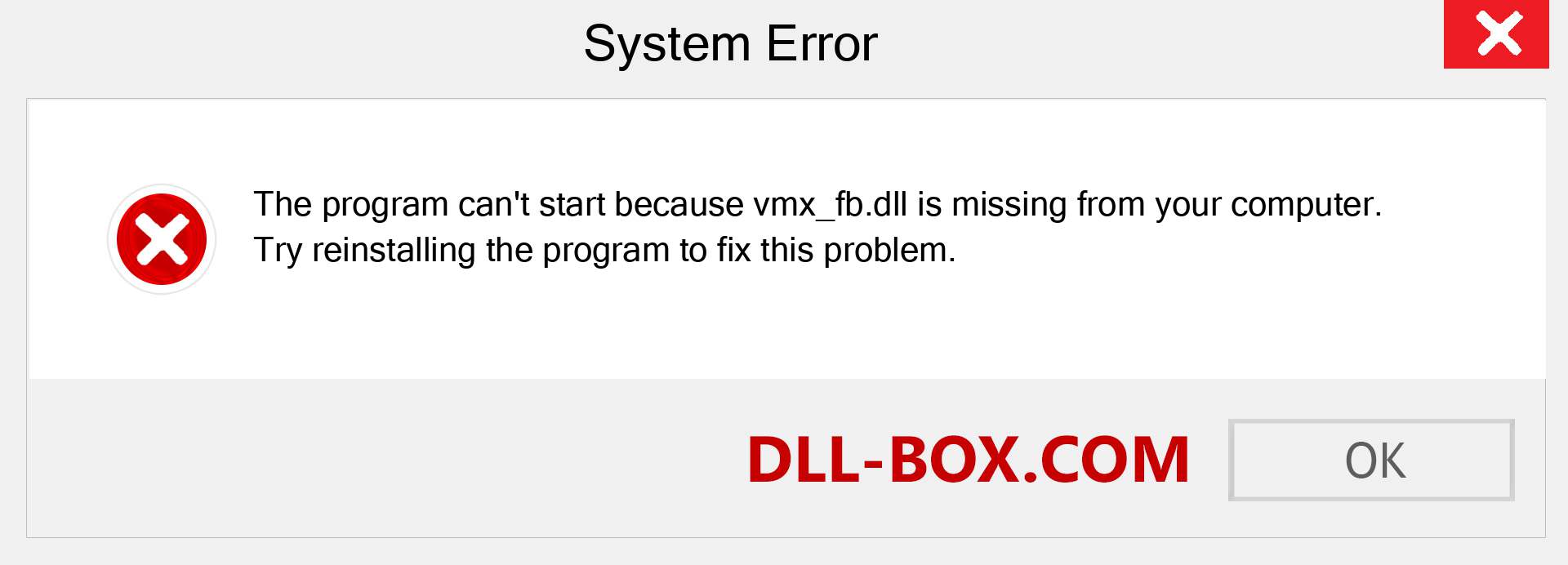 vmx_fb.dll file is missing?. Download for Windows 7, 8, 10 - Fix  vmx_fb dll Missing Error on Windows, photos, images